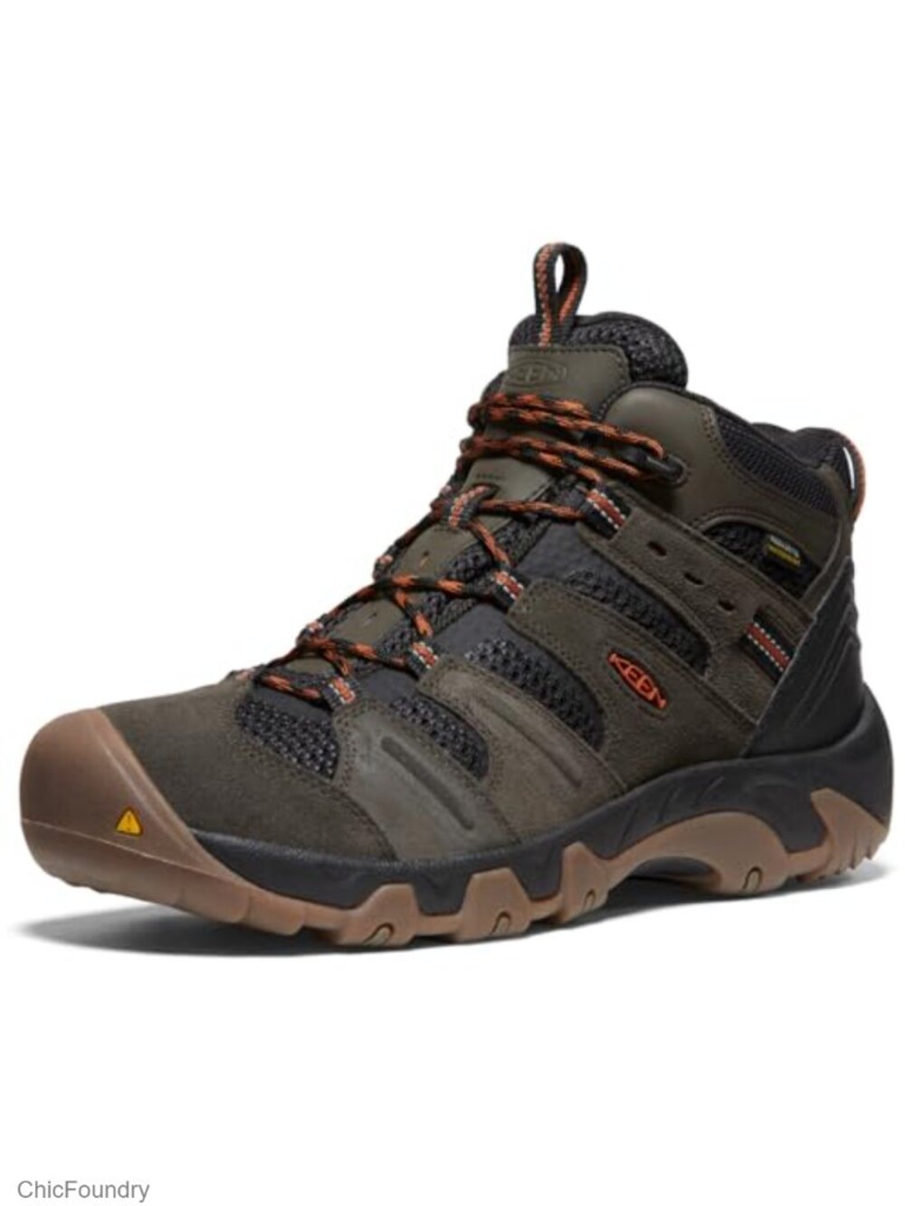 Waterproof Leather Hiking Boots Mid Height All Terrain